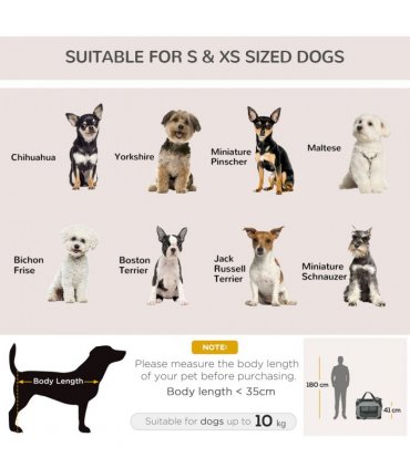 PawHut Folding Pet Carrier Bag House W/ Cushion Storage, Grey 60x41.5x41cm