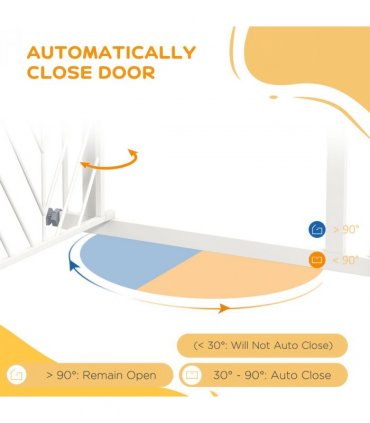 Safety Gate White Steel and PA Pressure Fit Safety Gate w/ Auto Closing Door