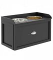 PawHut Stainless Steel Raised Dog Bowl w/ 21L Storage Drawer, for Large Dogs