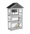 PawHut Bird Cage w/ Stands for Finches, Parakeets, Small Birds - Grey