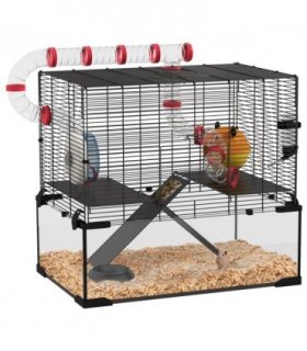 Hamster Cage PawHut w/ Tubes, Ramps, Platforms, Hut, 60 x 40 x 57cm