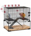 Hamster Cage PawHut w/ Tubes, Ramps, Platforms, Hut, 60 x 40 x 57cm