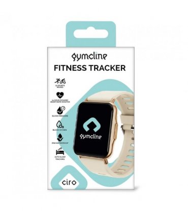 Gymcline Ciro Fitness Tracker w/ 25 Sports Modes & IP68 Water Protection, Cream