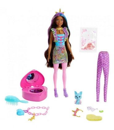 Barbie Colour Reveal Peel Unicorn Doll with 25 Accessories Toy Gift For Kids