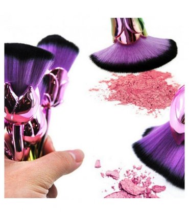 Beauty and the Beast-Inspired Rose Makeup Brushes with Glossy Handles