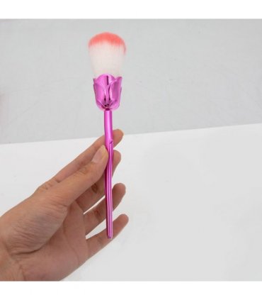 Beauty and the Beast-Inspired Rose Makeup Brushes with Glossy Handles