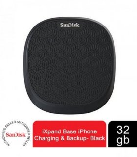 Charging & Backup Base - Plastic Black 32GB - Fast Charge 15W Power - 19x13x6cm