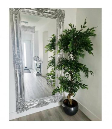 180cm Artificial Twisted Trunk Fruticosa Ficus Tree Triple Ball Topiary 1984 Leaves