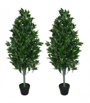 120cm (4ft) Artificial Topiary Bay Tree Pyramid Cone - Extra Large