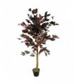 120cm (4ft) Artificial Dark Red Green Ficus Plant - Extra Large