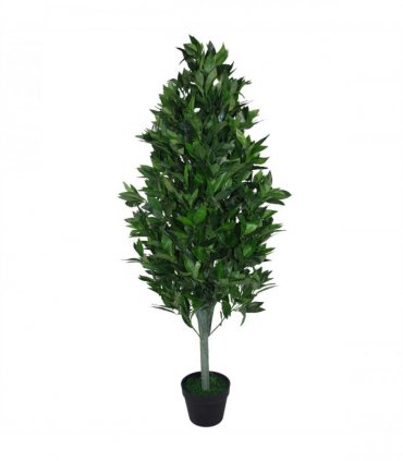 Pair of 120cm (4ft) Artificial Topiary Bay Trees Pyramid Cones - Extra Large