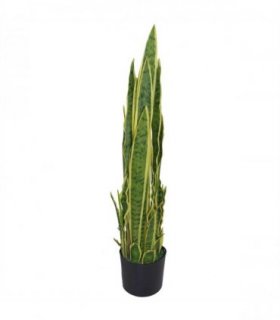 90cm (3ft) Artificial Sansevieria Yellow Green Indoor Plant - Large