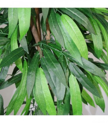 120cm Large Artificial Mango Tree Plant with Metal Planter