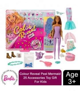 Doll Colour Reveal Peel Mermaid 25 Accessories Toy Gift For Kids GXV93