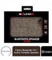 Portable Bluetooth Speaker Fabric Brown 2 x 3W Output TF Card Slot Hands-Free