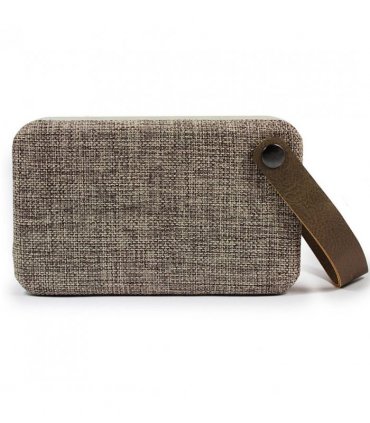 Portable Bluetooth Speaker Fabric Brown 2 x 3W Output TF Card Slot Hands-Free