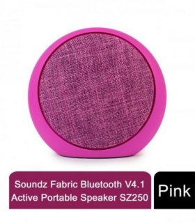 Fabric Bluetooth V4.1 Active Portable Speaker SZ250 - Pink 7x17x25 cm