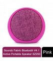 Fabric Bluetooth V4.1 Active Portable Speaker SZ250 - Pink 7x17x25 cm