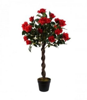 Artificial Red Rose Tree Wedding Twisted Vine Detail 90cm (3ft)