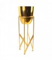 55cm Gold Planter with Matching Stand