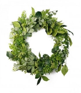 50cm Artificial Wreath Fern Leaf