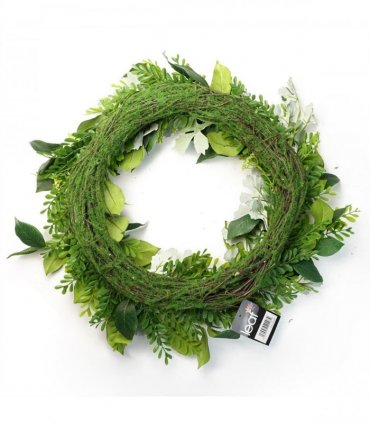 50cm Artificial Wreath Fern Leaf