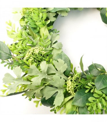 50cm Artificial Wreath Fern Leaf