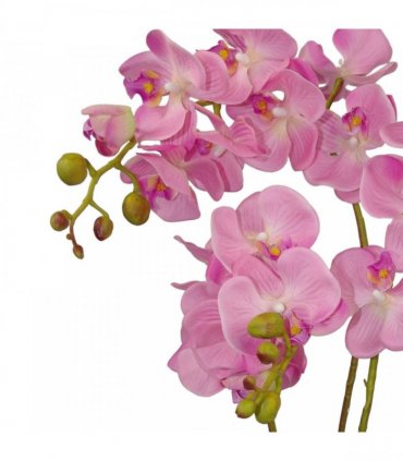 60cm Artificial Luxury Orchid -Triple Stem - Pink Realistic Plant