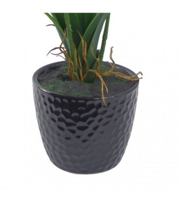 50cm Dark Pink Artificial Orchid in Ceramic Planter
