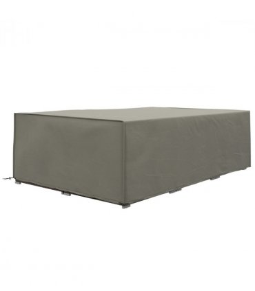 Outdoor Furniture Cover Grey Oxford Fabric PE 222L x 155W x 67H cm Waterproof