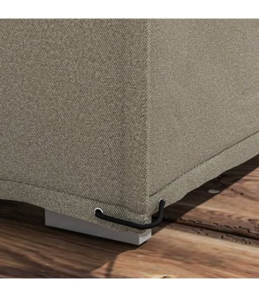 Outdoor Furniture Cover Grey Oxford Fabric PE 222L x 155W x 67H cm Waterproof