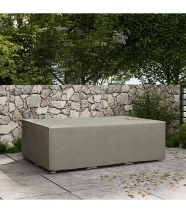 Outdoor Furniture Cover Grey Oxford Fabric PE 222L x 155W x 67H cm Waterproof