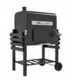 Outsunny Charcoal Grill BBQ Trolley w/ Adjustable Charcoal Height & Thermometer