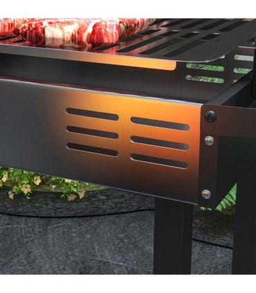 Charcoal Spit Roasting Machine Black Stainless Steel 118cmx32cmx90cm Grill
