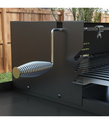 Charcoal Spit Roasting Machine Black Stainless Steel 118cmx32cmx90cm Grill
