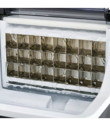 Ice Maker Machine Stainless Steel 20kg/day 25.2cm x 36cm x 37.1cm Black
