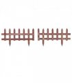 Garden Fence Border Rustic Brown Fir Wood 60x1x34cm Pack of 12 Outdoor Decor