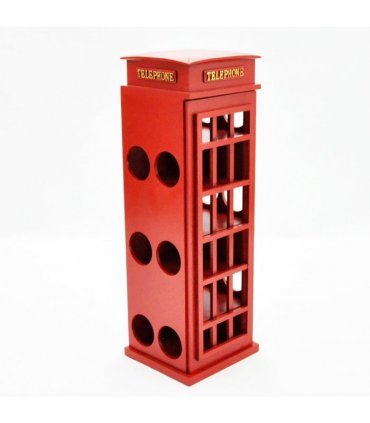 77CM TELEPHONE BOX WINE RACK