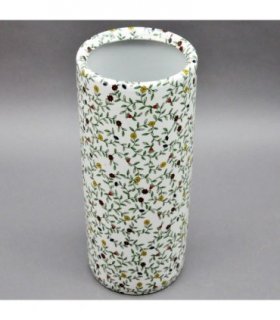 AcaciaHome Durable Ceramic Round Umbrella stand–Perfect Holder for Home, Office, & Entryway - Adds a Sophisticated Touch to Living Spaces for Canes, & Walking Sticks (Floral)