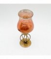 Candle Holder 10" Gold Hand Finished Tea Light Home Decor Style Touch Elegant
