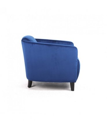 Armchair Velvet Blue Colour 86CM Elegant Modern Design Black Legs Stylish Look