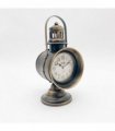 AcaciaHome Stylish Large 29 cm Metal Vintage Miners Industrial Mantel Clock – Retro Pump Design with Multicoloured Finish, Matte Frame, Battery-Powered Quartz Movement, Ideal for Living Room