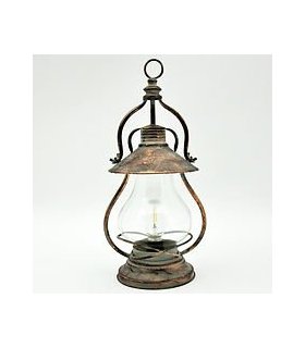 49cm BATTERY & BULB METAL GARDEN LANTERN