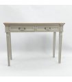 AcaciaHome Modern and Stylish 2 Drawer Rectangular Console Table - Medium Wood Tone Finish for Sleek Hallway Side Table with Knob Handle Drawers for Home, Office, Bedrooms, or Living Spaces (Cream)