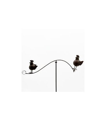 Stylish Colourful Metal Cockerel Garden Wind Spinner on Stake – Vibrant Rooster Lawn Ornament Adds Whimsical Motion to Garden, Yard, or Flower Bed for Bird Lovers