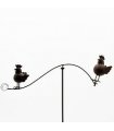 Stylish Colourful Metal Cockerel Garden Wind Spinner on Stake – Vibrant Rooster Lawn Ornament Adds Whimsical Motion to Garden, Yard, or Flower Bed for Bird Lovers