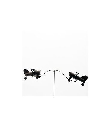 Stylish Metal Aeroplane Garden Wind Spinner on Stake – Unique Outdoor Decor & Great Gift Idea with Whimsical Motion – Durable Design Adds Charm to Lawn, Porch, or Flower Bed