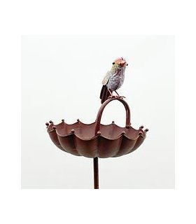 Stylish Bird Garden Feeder Birdbath with Sturdy Metal Stake – Durable Outdoor Décor to Adds Charming Motion with Lawns, Patios, and Flower Beds for Home, Bird Lovers, Outdoor, & Garden