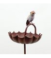Stylish Bird Garden Feeder Birdbath with Sturdy Metal Stake – Durable Outdoor Décor to Adds Charming Motion with Lawns, Patios, and Flower Beds for Home, Bird Lovers, Outdoor, & Garden