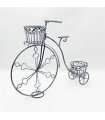 AcaciaHome Stylish & Decorative Metal Bicycle Planter with Basket and Trolley – Fun Garden Display with Wheels for Flowers, Herbs, or Plants, Ideal for Indoor & Outdoor Décor in Green & More (107CM)